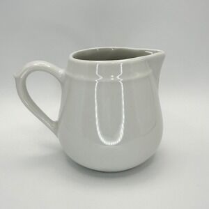 Pillivuyt France Culinaire White Porcelain Creamer Pitcher French Country 8oz